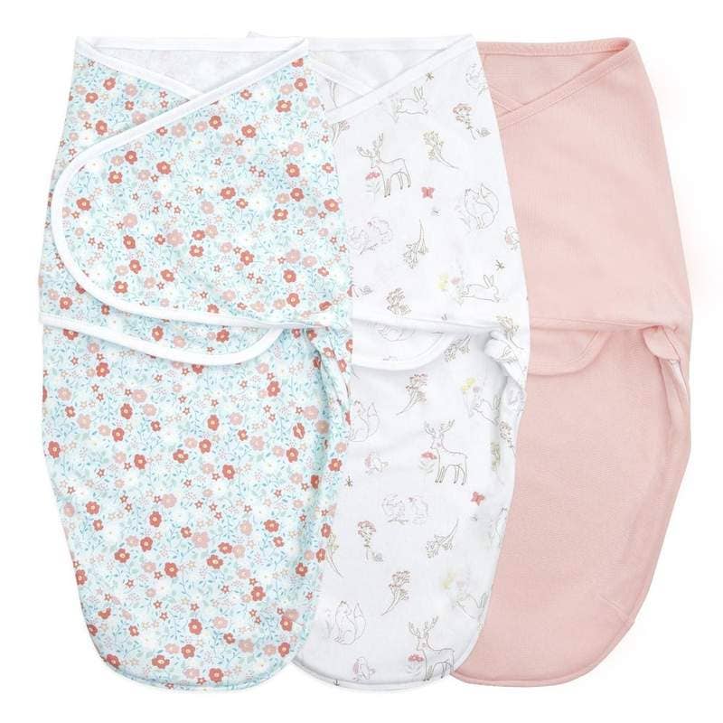 Essentials wrap swaddle 3pack - Fairy Tale Flowers 4-6 months