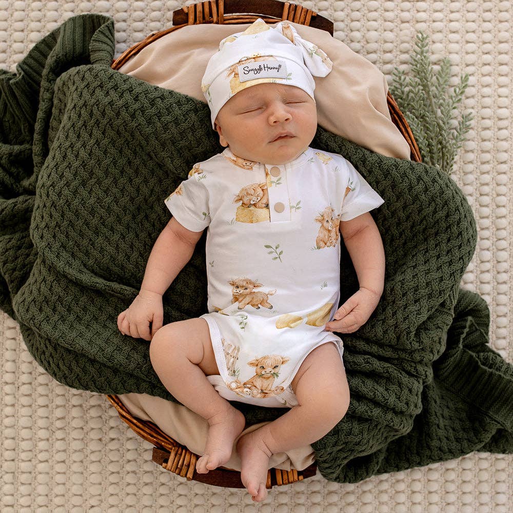 Highland Cows Short Sleeve Organic Bodysuit