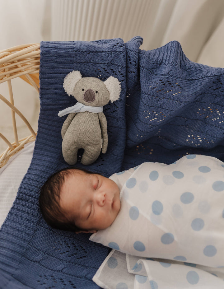 Dusty Blue Koa the Koala Rattle Doll