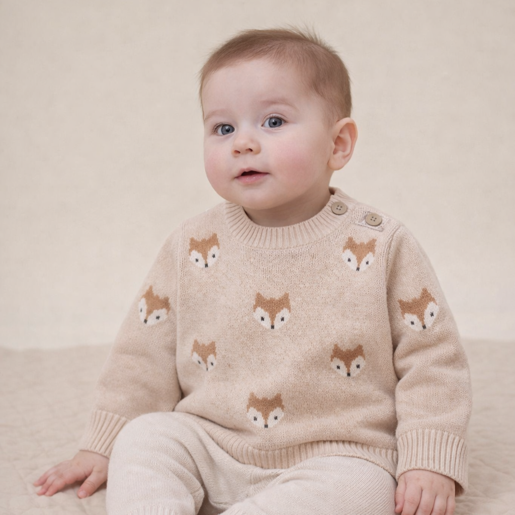 Fox Knit Jumper - Organic Cotton