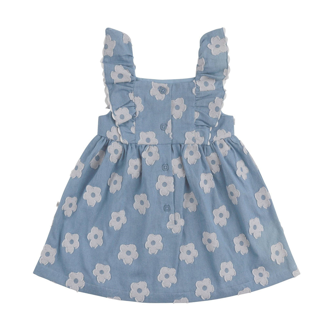Floral Print Chambray Dress - Chambray