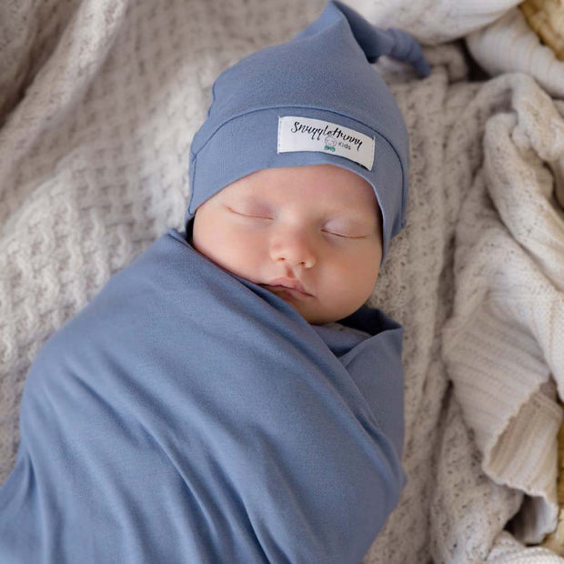 Snuggle Hunny Organic Jersey Wrap & Beanie or Bow Set - Certified Organic Cotton
