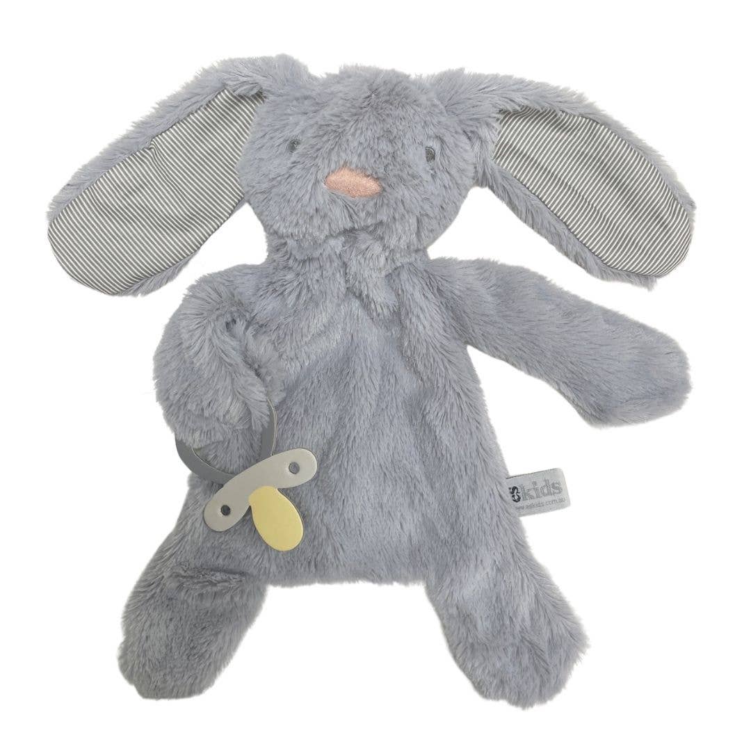 Bunny Comforter with Dummy Holder - Storm with Stripe ears - 30cm ...