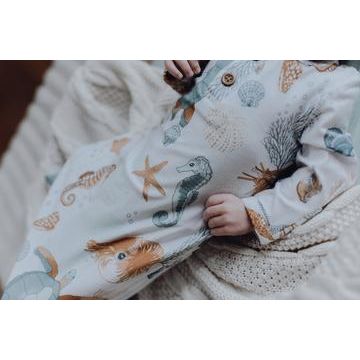 Lunas Treasure Newborn Gown - Knotted Bamboo Baby Gown for boys and girls