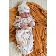 Lunas Treasure Newborn Gown - Knotted Bamboo Baby Gown for boys and girls