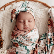 Snuggle Hunny Organic Jersey Wrap & Beanie or Bow Set - Certified Organic Cotton