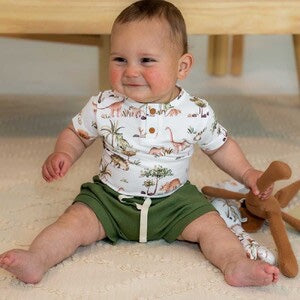 Snuggle Hunny Short Sleeve Body suit - Dino