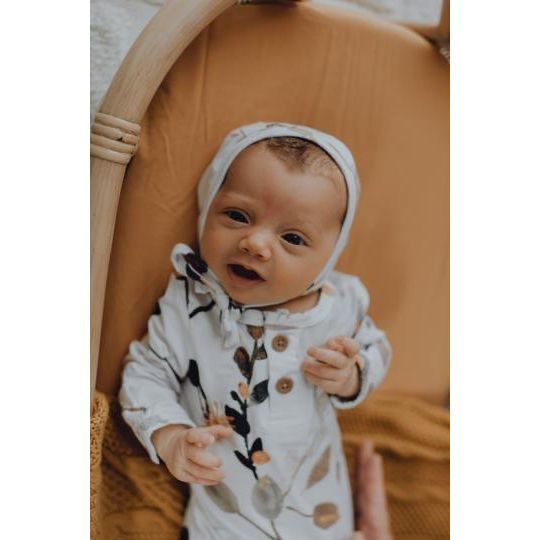 Lunas Treasure Newborn Gown - Knotted Bamboo Baby Gown for boys and girls