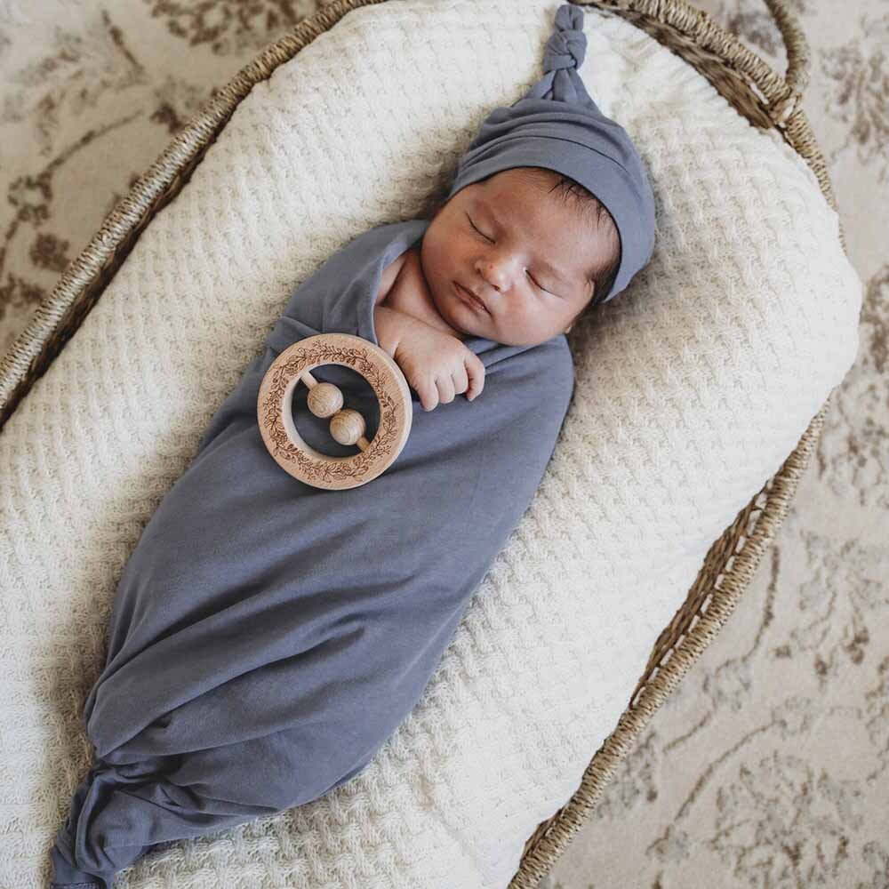 Snuggle Hunny Organic Jersey Wrap Beanie or Bow Set Certified