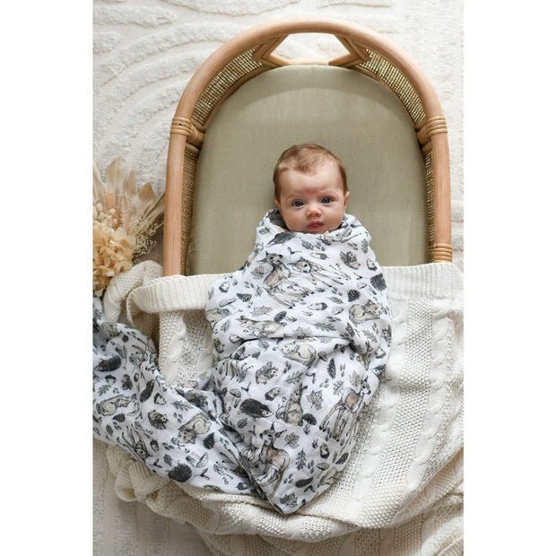 Luna's T Bamboo Muslin Swaddle Baby wrap