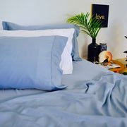 Bed  Sheet Set - 100% Organic Bamboo Super King / Noosa Blue noosabedbodybaby